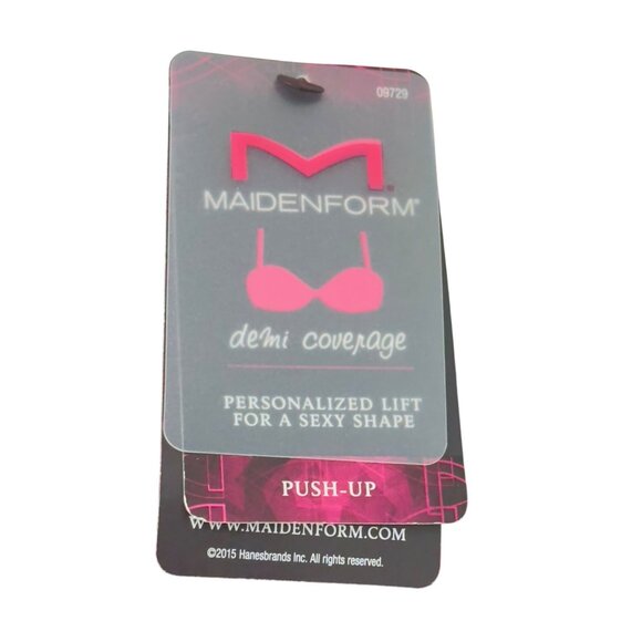 Maidenform Love The Lift Demi Coverage Push-Up Bra 36B  Red-Pink Leopard Print - Picture 9 of 12